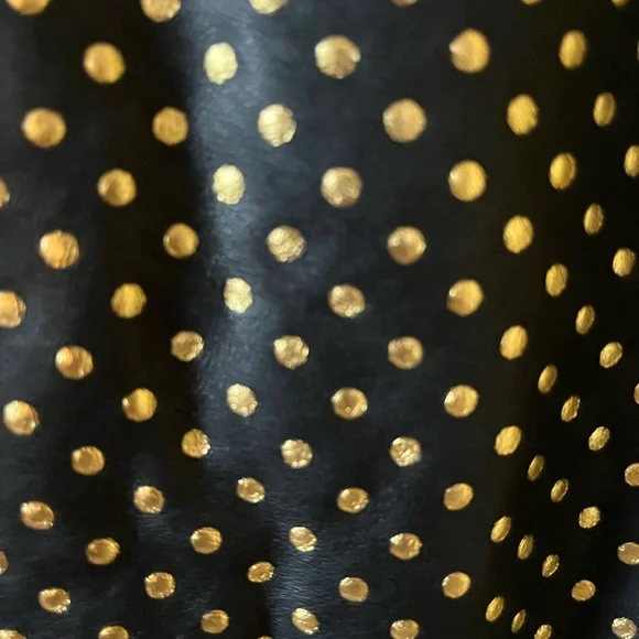 Leather Milly Black and Gold Dot Pencil Skirt - Picture 2 of 5